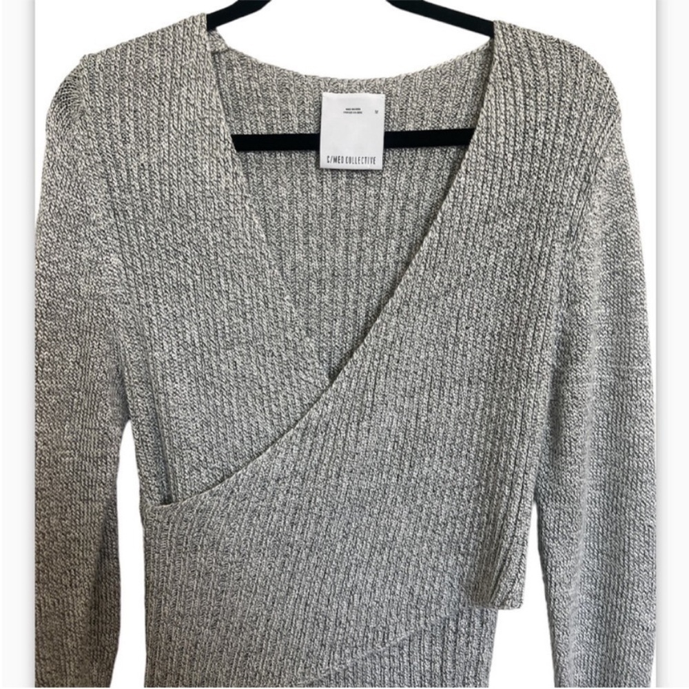 C/MEO Collective Make a Move Ribbed Gray Dress - Picture 6 of 10